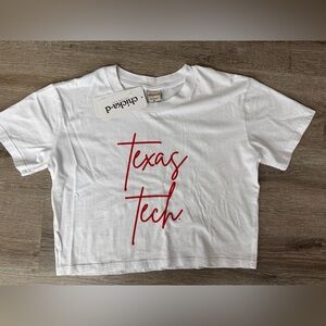 NWT Chicka-d Texas Tech Crop T-Shirt